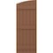 Ekena Millwork Americraft 6-Board (3 Batten) Wood Joined Board-n-Batten Shutters w/Ellipt Top, ARW401BE621X77BTH, PR ARW401BE621X77BTH - alternate 4